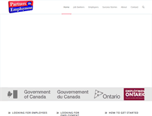 Tablet Screenshot of partnersinemployment.on.ca